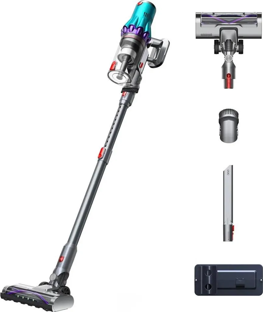 Aspirateur balai sans fil flexible 3 en 1, Puissant et Léger Argenté