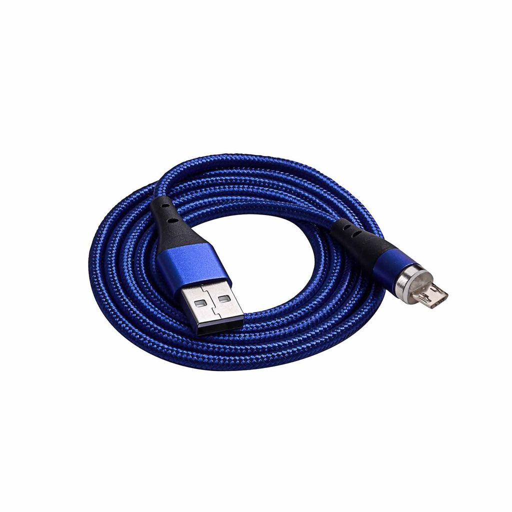 Akyga AK-USB-47, 1 m, USB A, Micro-USB B, Blau