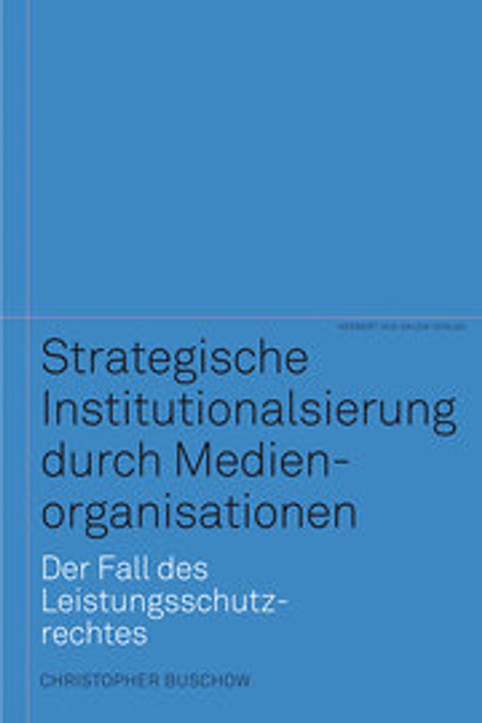 Buschow, C: Strategische Institutionalisierung