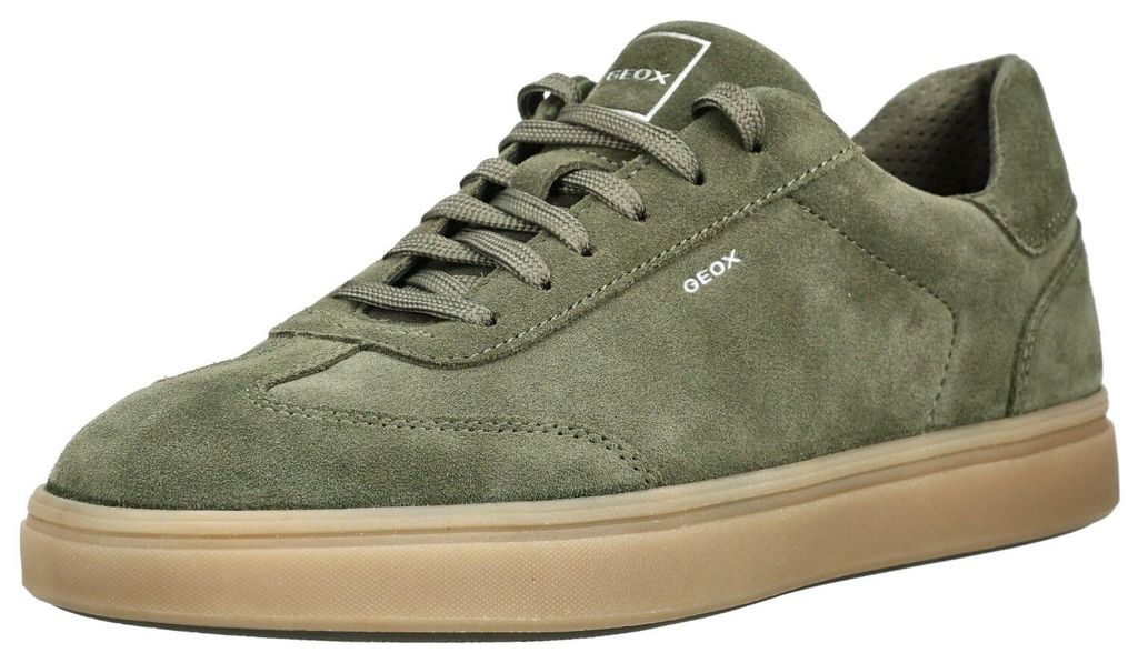 Geox Leder-Sneaker mit integriertem Wechselfußbett und klassischer Schnürung