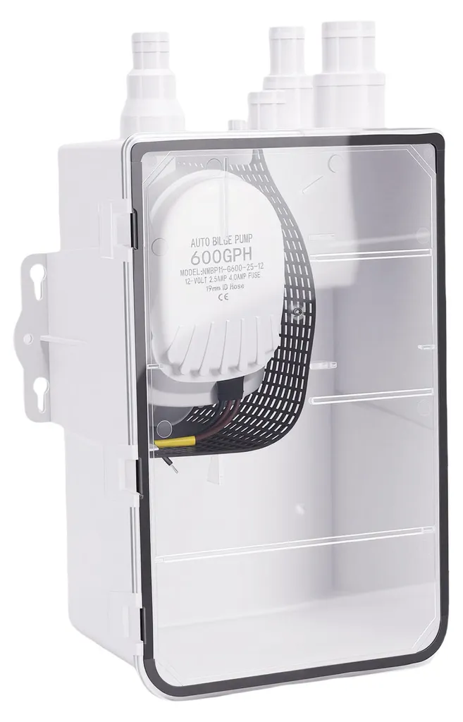 Pompe de Douche 12V 600 GPH à Raccords Multiples - Boîtier Compact et Robuste - 5