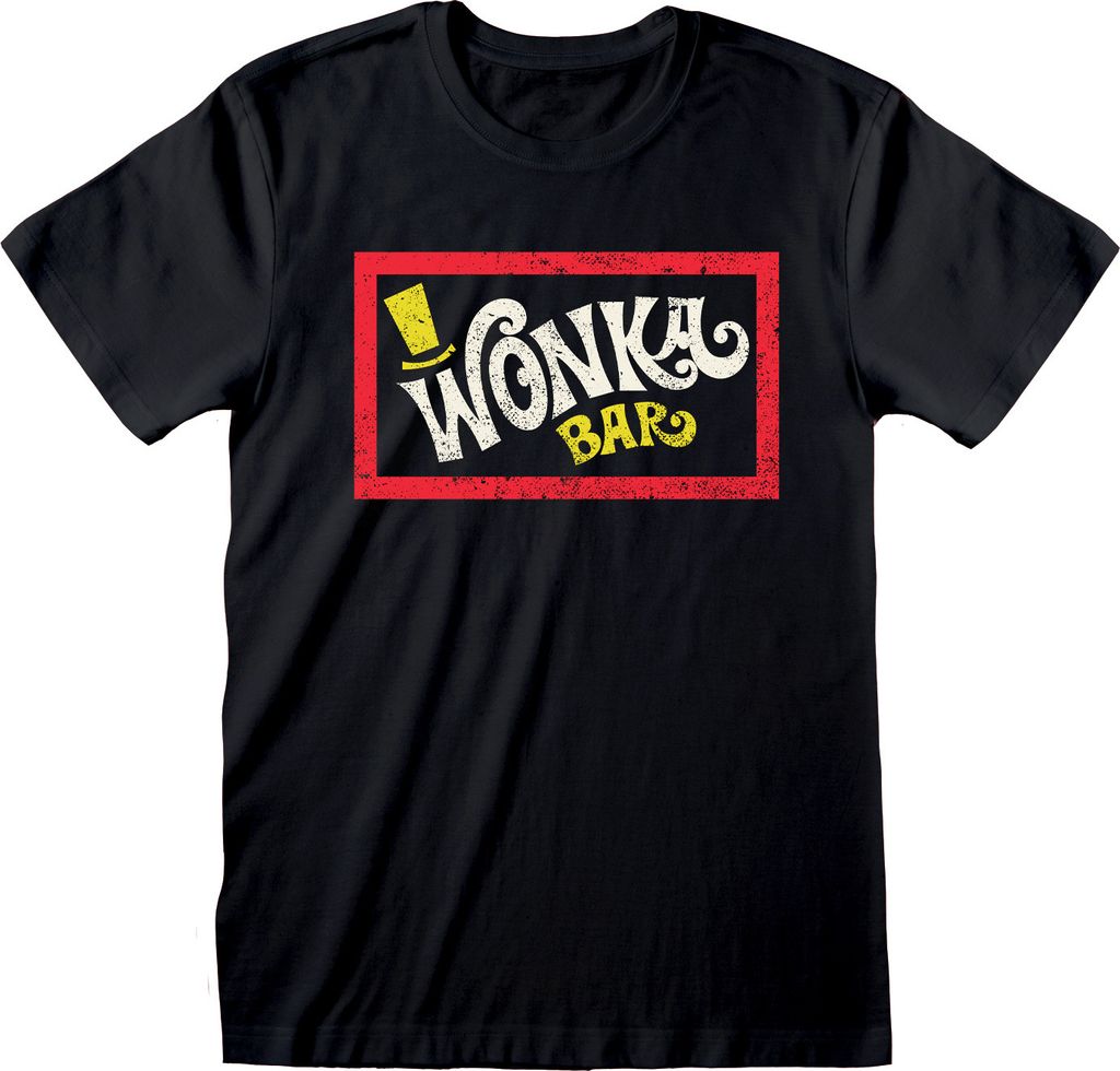 Uni Kurzarm-T-Shirt Willy Wonka Wonka Bar Schwarz - S Produktbild 