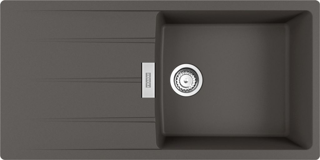 Franke Maris CNG 211-100 Einbauspüle Schiefergrau Fragranit für Unterschrank ab 60 cm, Drehknopf - inkl.