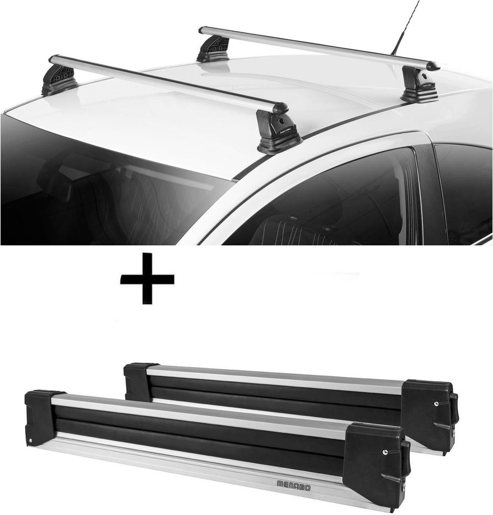 Skiträger YELO 6 Paar Ski + Dachträger VDP EVO ALU kompatibel mit für Mitsubishi ASX (GA0) 5 Türer ab 2010