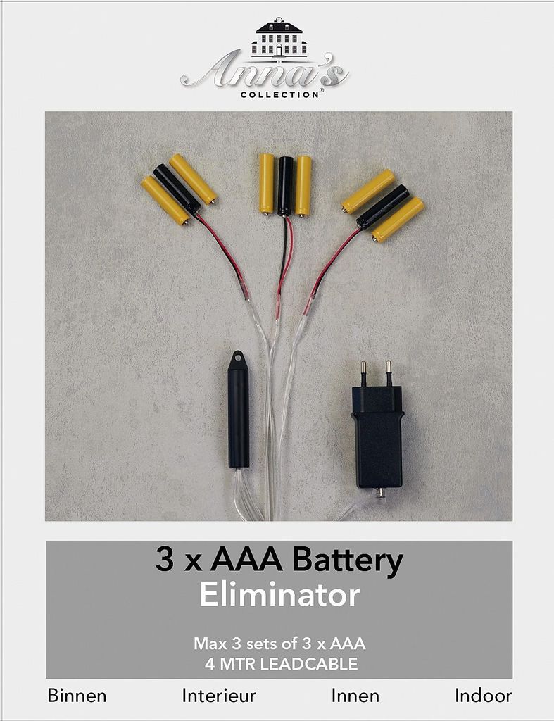3AAA-batterijvervanger 3 aansluitingen, geen 3AAA Productafbeelding 