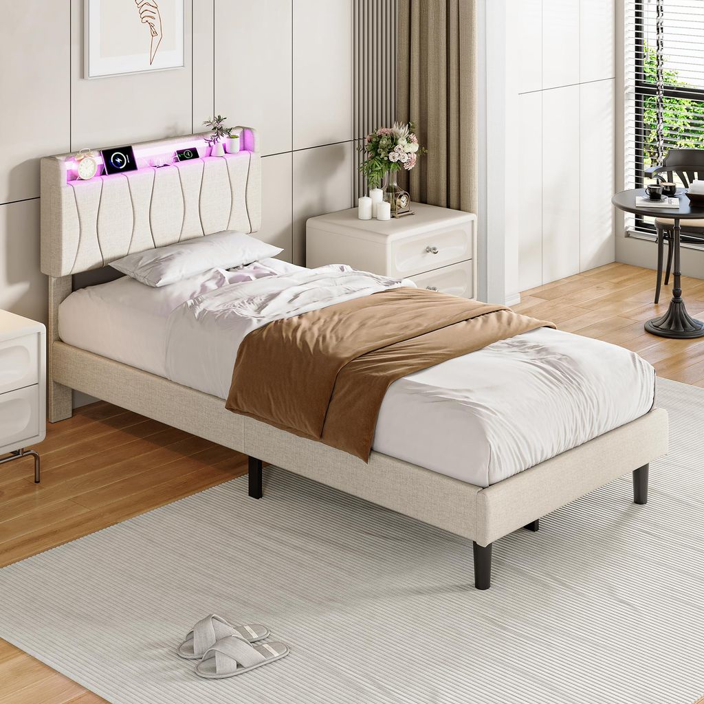 Lit REMZETTA, dimensions 90 x 200 cm, lit simple pour Image du produit 