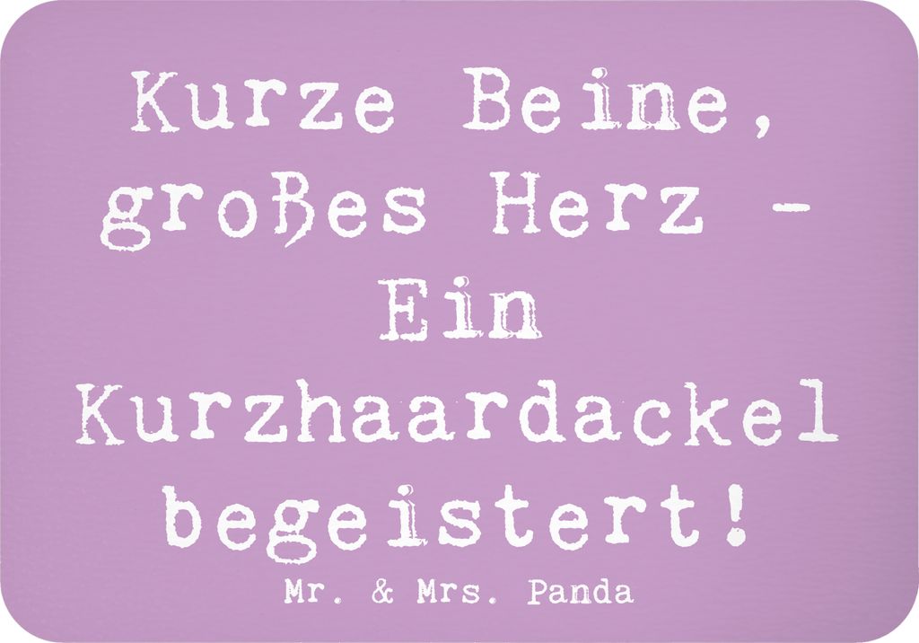 Mr. & Mrs. Panda Kühlschrankmagnet Spruch Kurzhaardackel Herz - Lavendeltraum - Geschenk, haftmagnet, Hund, Hunderassen Vielfalt, büromagnet, Dac...