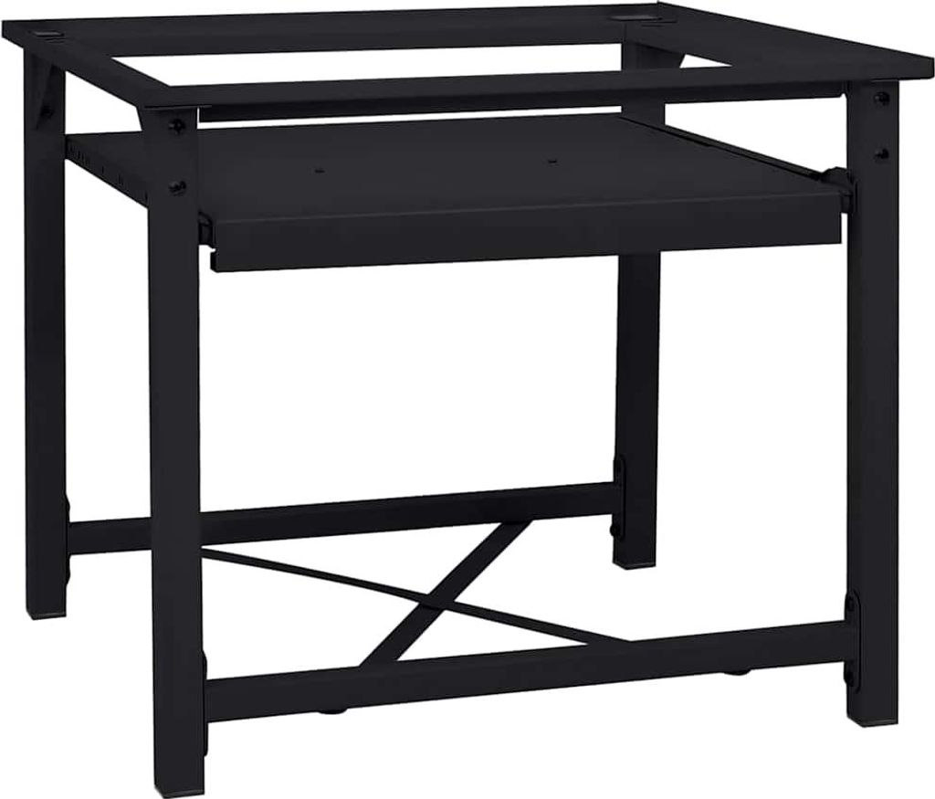 Waschmaschinen-Podest Schwarz 60 x 56 x 52 cm Stahl
