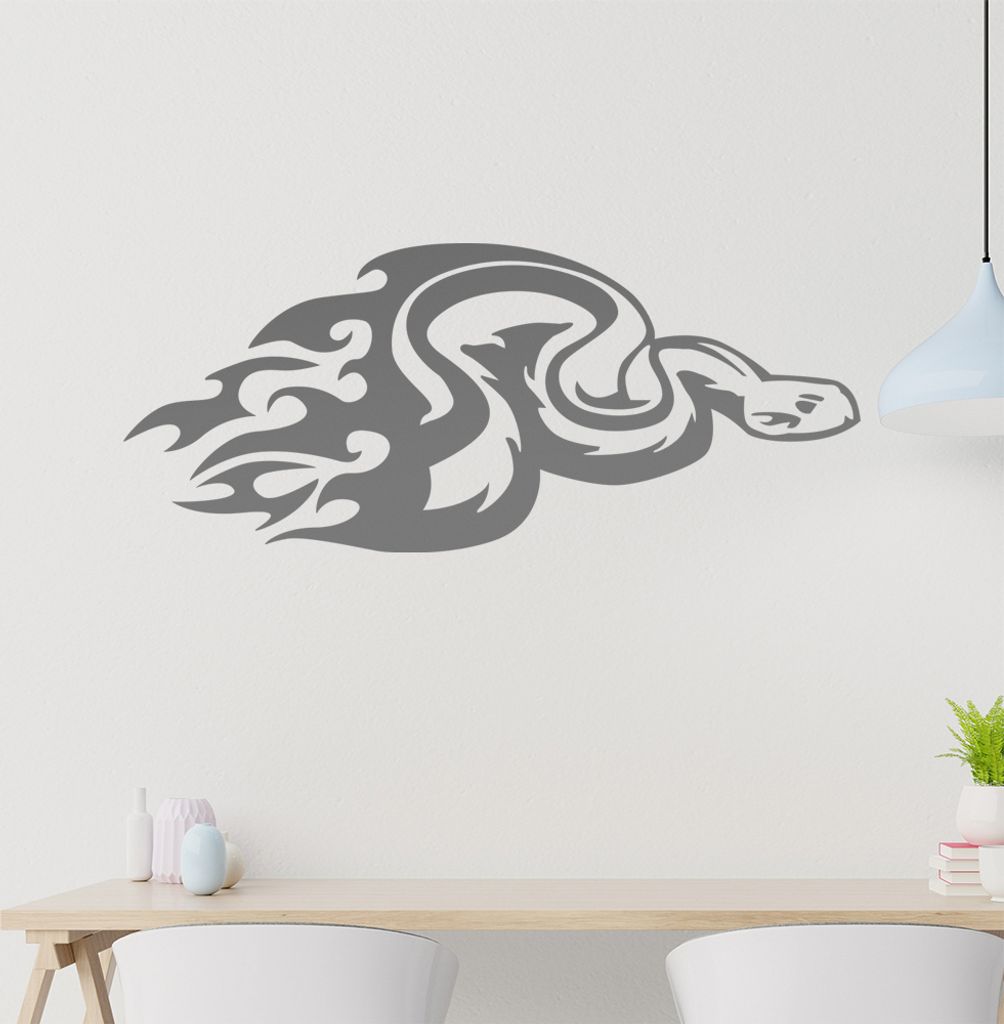 Tribal Schlange Wandtattoo in 6 Größen - Wandaufkleber Wall Sticker - Dekoration, Küche, Wohnzimmer, Schlafzimmer, Badezimmer