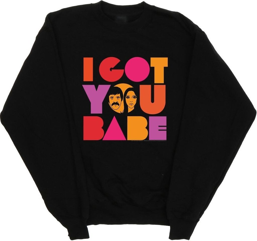 Sonny & Cher - "I Got You" Sweatshirt für Damen BI33500 (XL) (Schwarz)