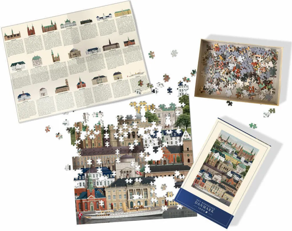Puzzle de Ville Danemark Royal 1000 pièces Martin Schwartz 50x70 cm