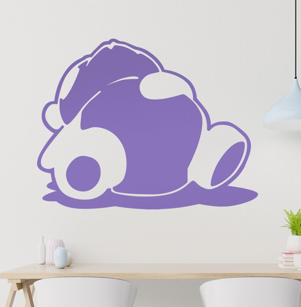 schlafender Teddy Bär Wandtattoo in 6 Größen - Wandaufkleber Wall Sticker - Dekoration, Küche, Wohnzimmer, Schlafzimmer, Badezimmer