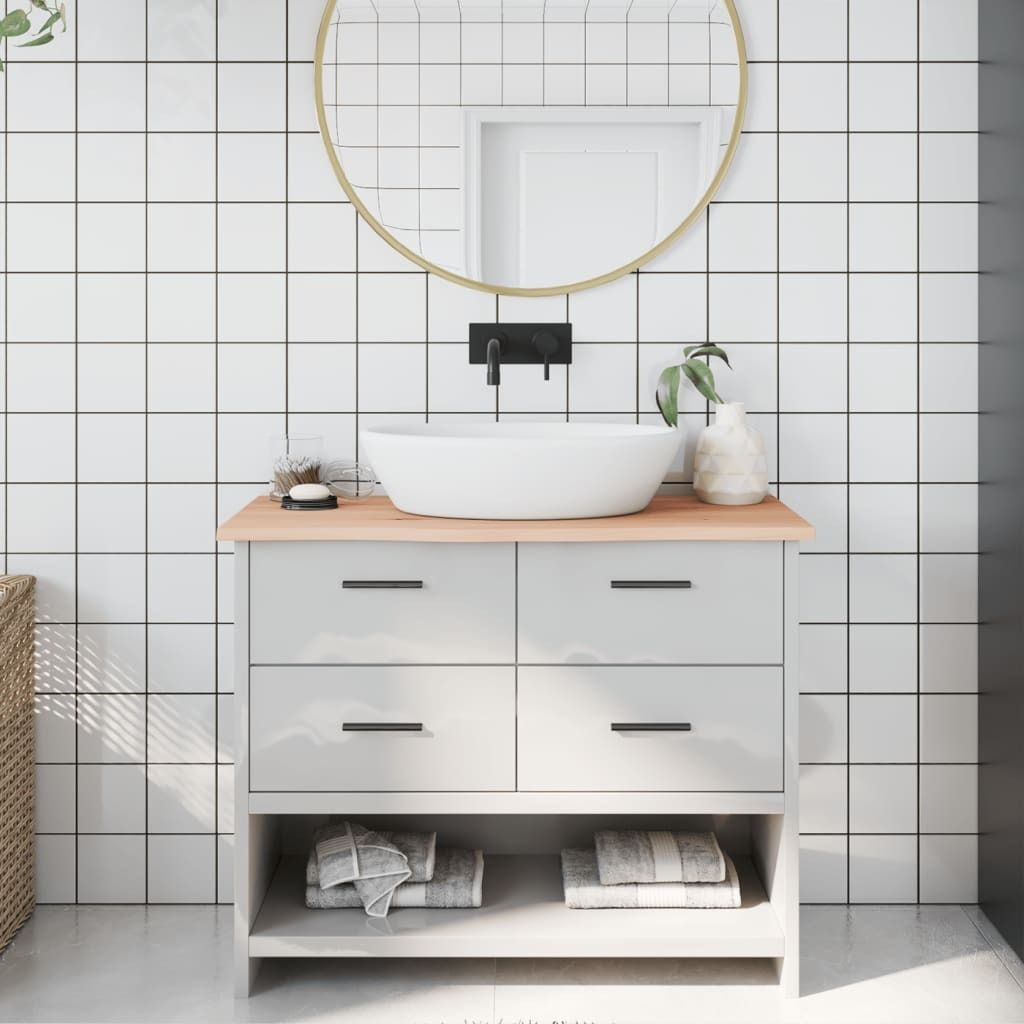 "im Angebot" Waschtischplatte 100x40x2 cm Massivholz Unbehandelt - Sonstiges Küchenzubehör CC7668