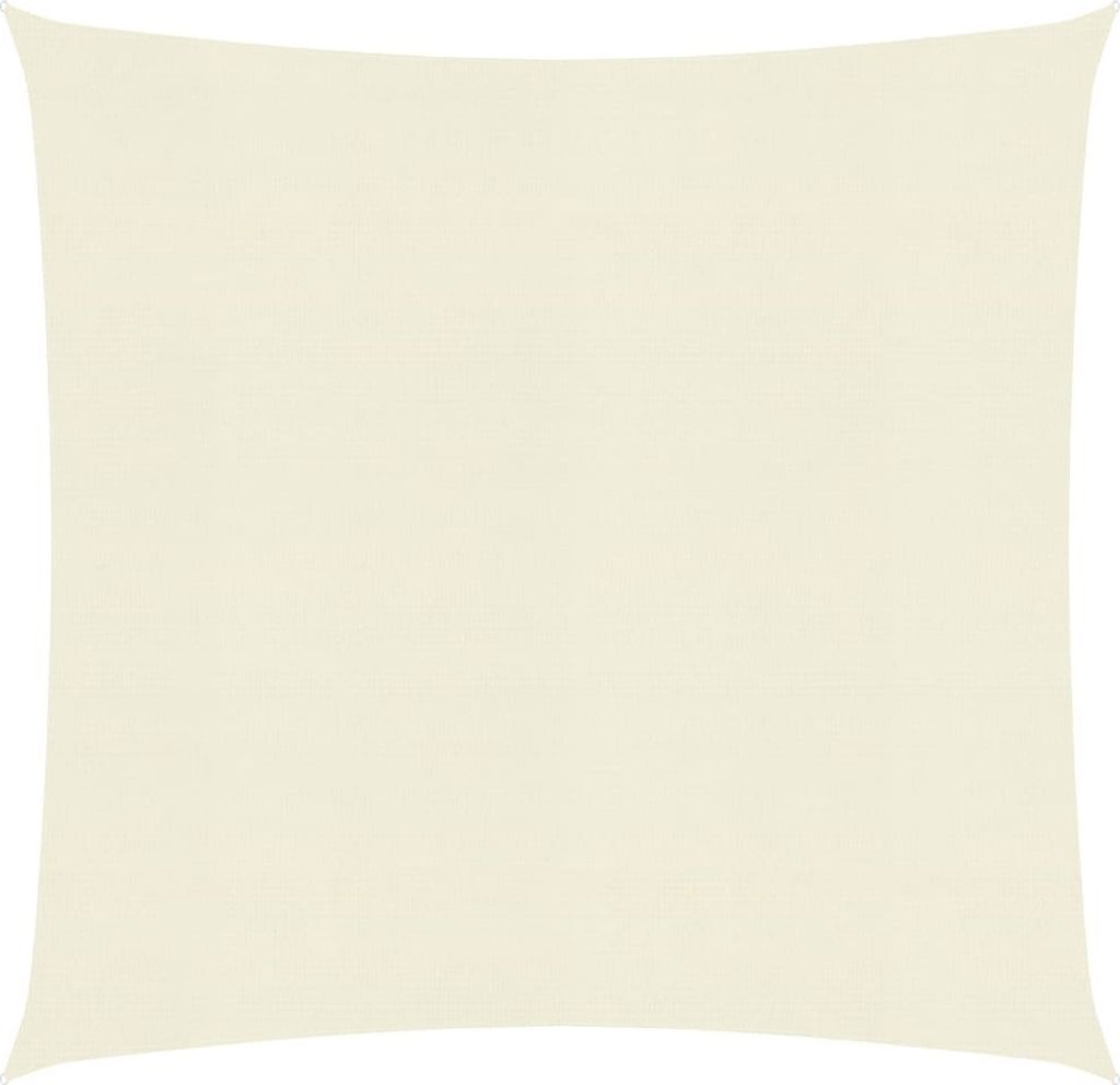 Design Sonnensegel 160 g/m² Creme 6x6 m HDPE, Markisen 2024 Neu
