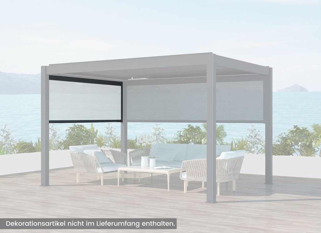Wind- und Sichtschutz Aluminium Pergola Lamellendach 300 cm Produktbild
