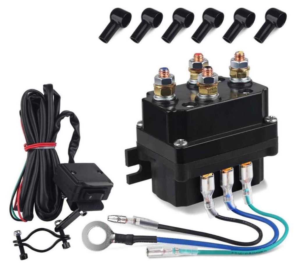 Elektrisches Seilwindenrelais 250A, Messingspule, stabile Leistung, Seilwinden-Magnetrelais-Schütz für ATV 12V
