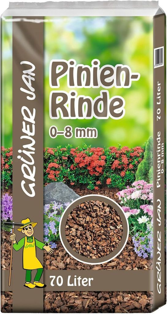 Pinienrinde 70 L 2-8mm Körnung Pinienmulch Dekorrinde Produktbild 