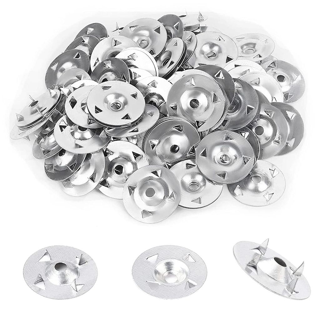 Ringe zur Befestigung und Abstützung von Dämmplatten und -paneelen, Lastverteilung, 28 mm – 100 Stück