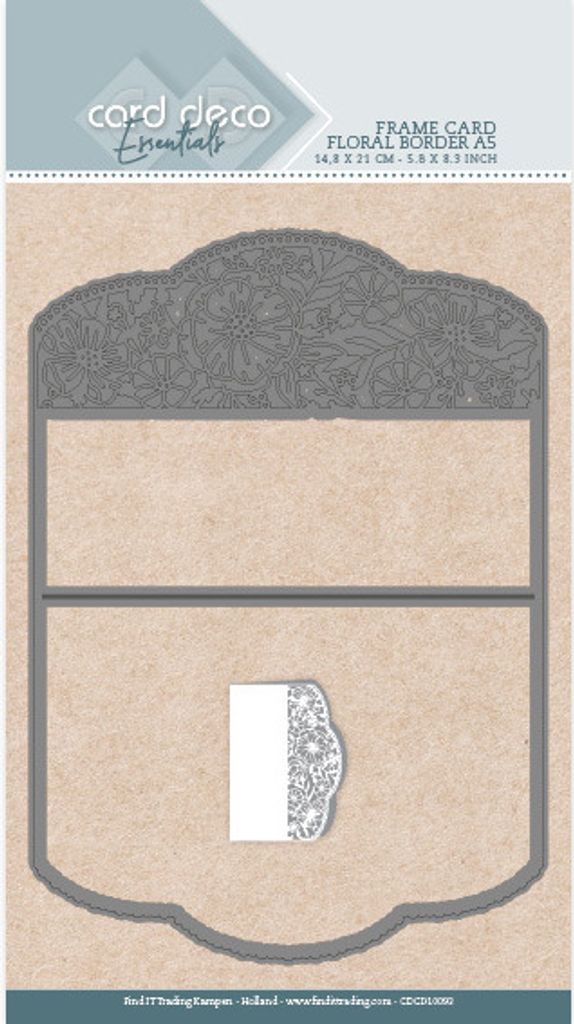 Card Deco - Stanzschablone - Karten - Blumen Borde A5