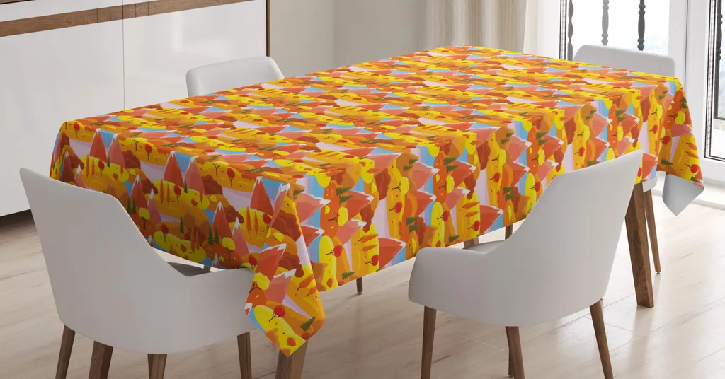 Tovaglia ABAKUHAUS Autunnale Montagna 140x240cm - Arredo Elegante