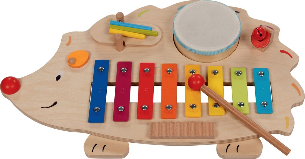 goki 61883 Musikstation Igel mit Notenheft 45 x 26,5 x 6 Produktbild 