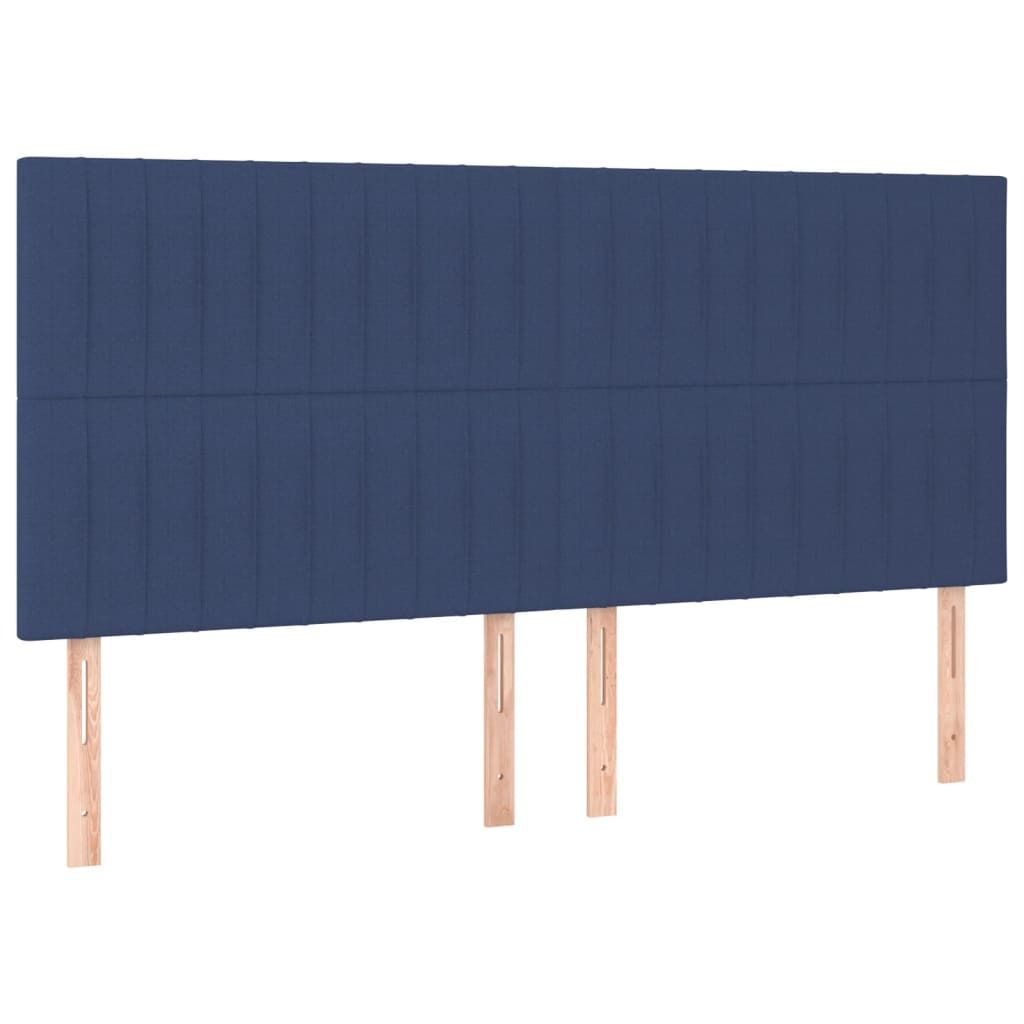 Kopfteil Blau 180x5x118/128 cm Stoff