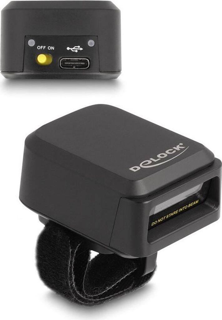 DELOCK Ringbarcode Scanner 1Dund 2Dmit 2,4GHz oder Produktbild 