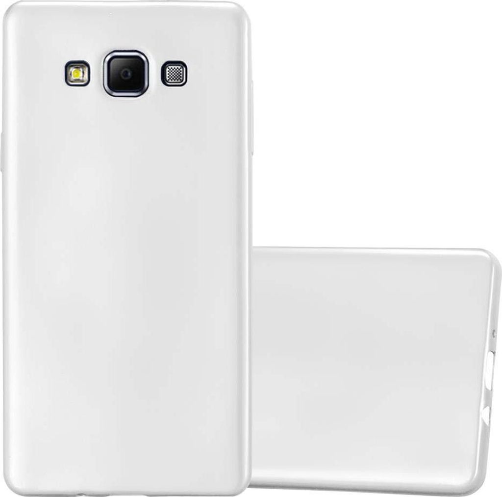 Cadorabo Schutzhülle für Samsung Galaxy A7 2015 Hülle in Silber Handyhülle TPU Silikon Etui Cover Case