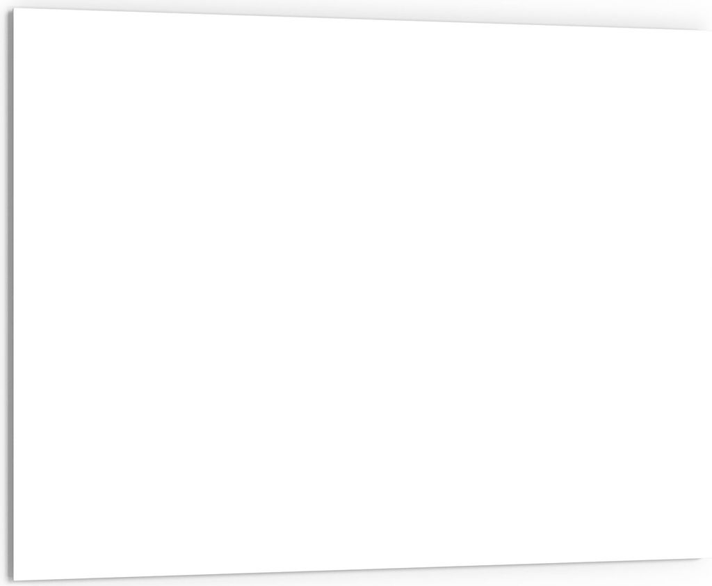 DEQORI Küchenrückwand Glas 80x60 cm 'Weiß' Spritzschutz Bad Produktbild 