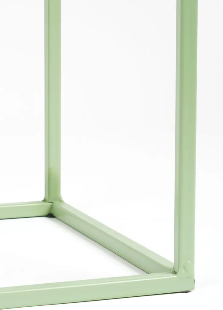 Table d'appoint en fer robuste Quinty, design minimaliste, set de 3 - 4