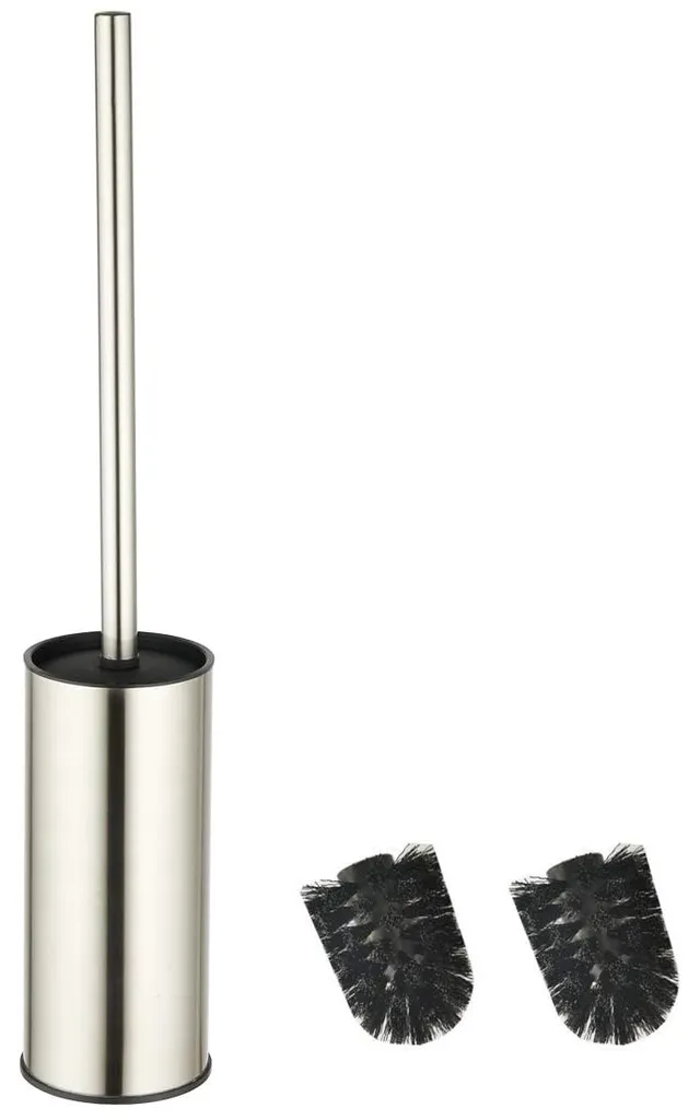 Brosse de toilettes et support en nickel brossé - Acier Inoxydable 40cm