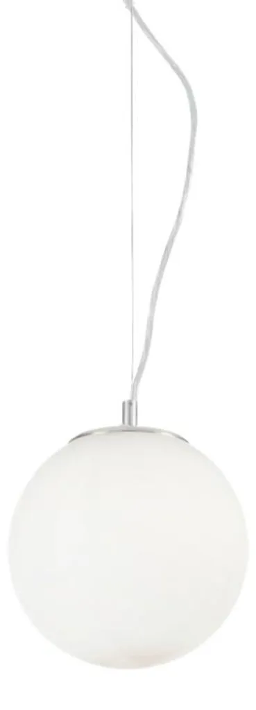 Lustre suspension boule blanche MAPA BIANCO en verre opale de 30 cm