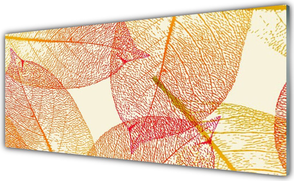 Acrylglasbilder 125x50 Wandbild Druck Blätter Kunst