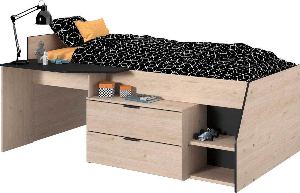 PARISOT Lit d'enfant avec bureau & rangements GISELE - Image du produit 