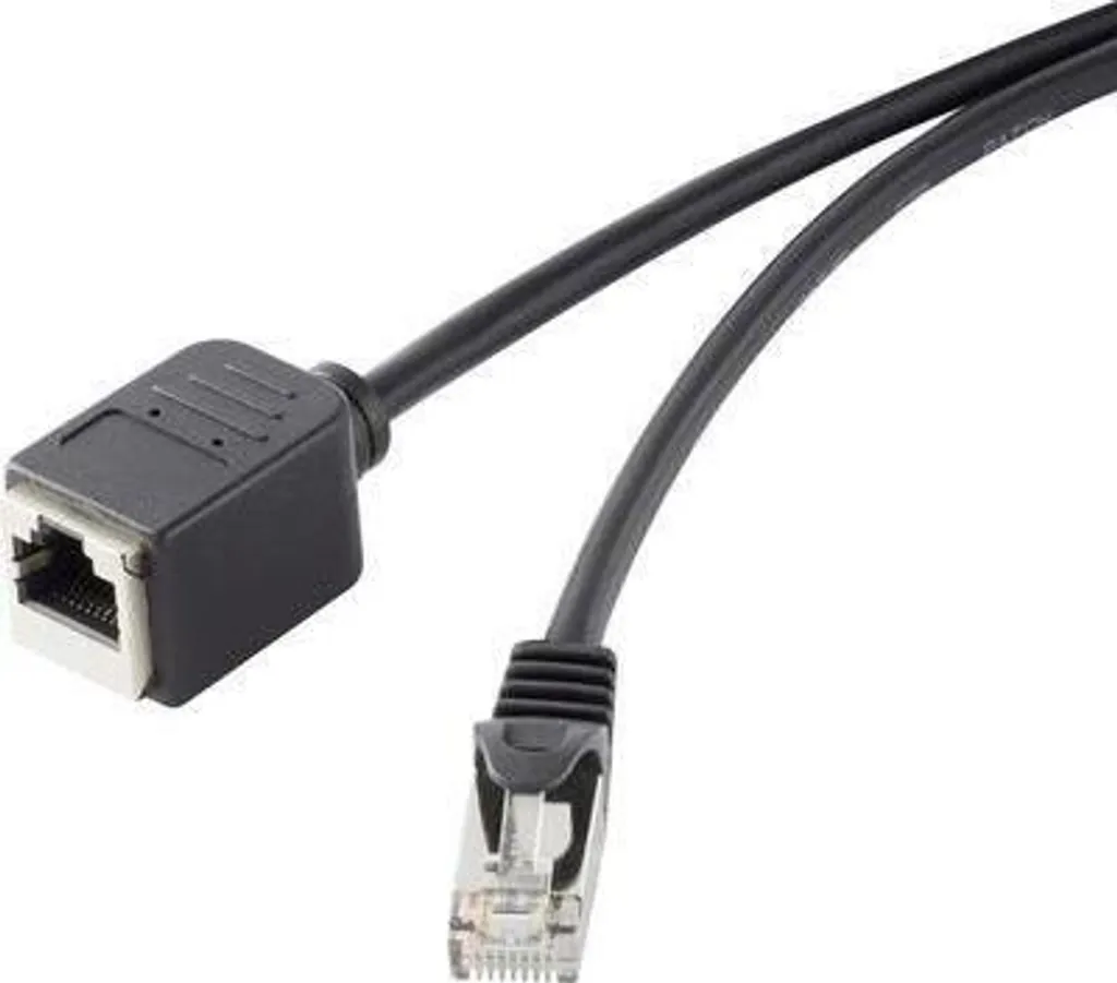 Prolunga Ethernet Renkforce 1m RJ45 CAT 5e Schermata F/UTP Nero