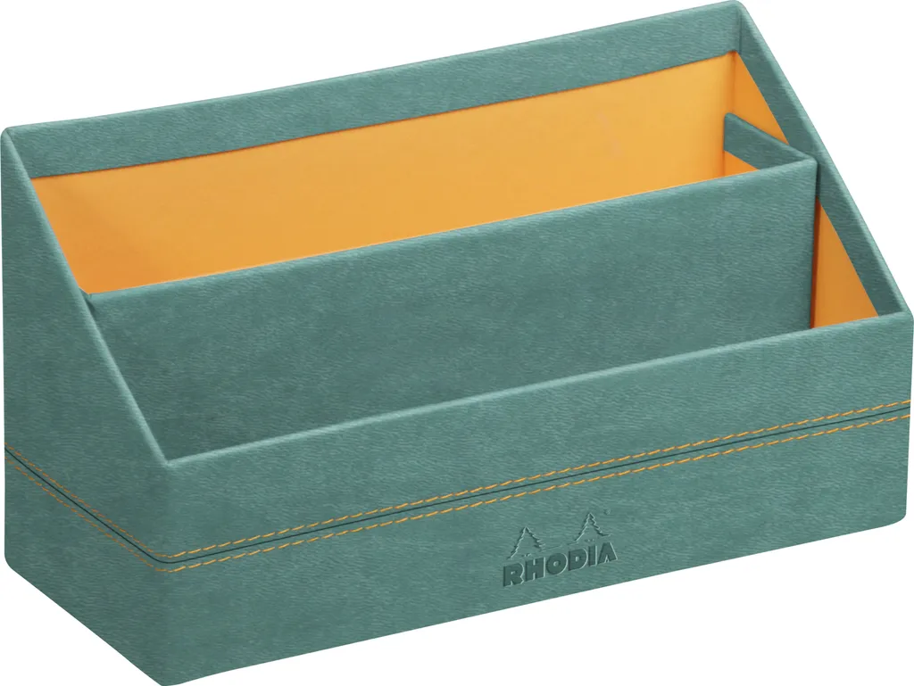 Rangement courrier Rhodia 25x14 cm vert d'eau : fini le bureau en désordre