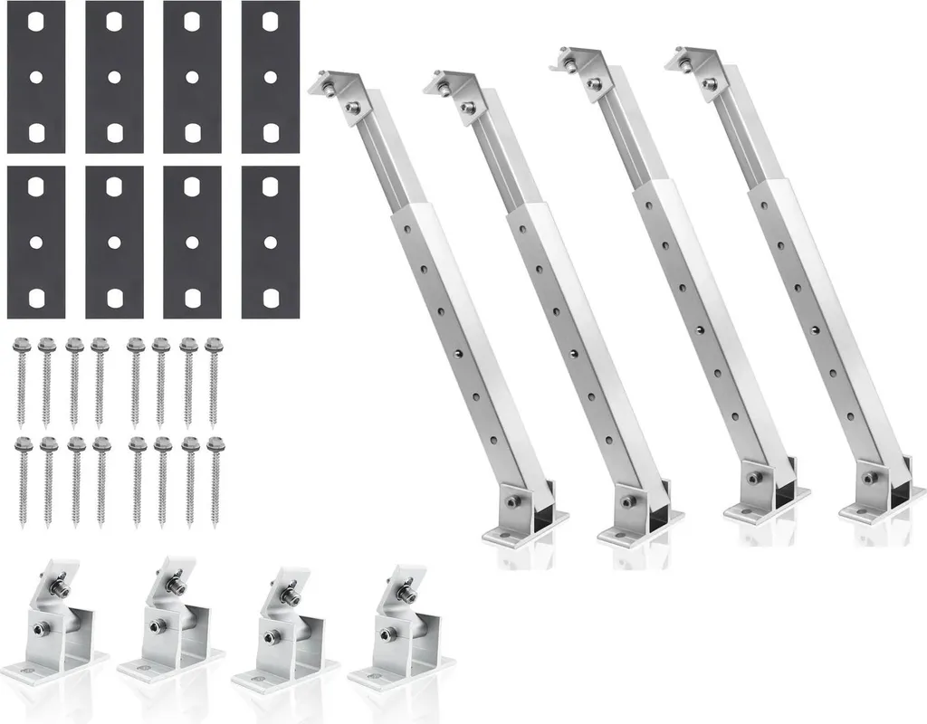 Support solaire alu réglable haute stabilité pour module photovoltaïque