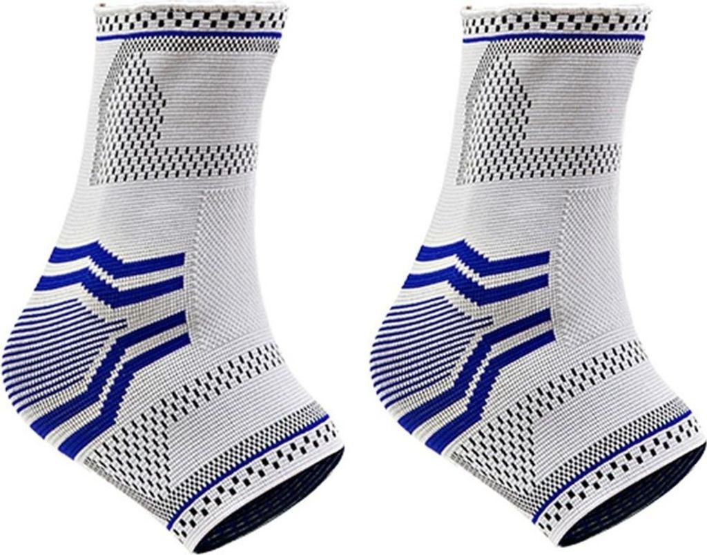 INF Gestrickte Knöchelbandage - Nylon Kompressionsstütze für Sport, 2 Stück M