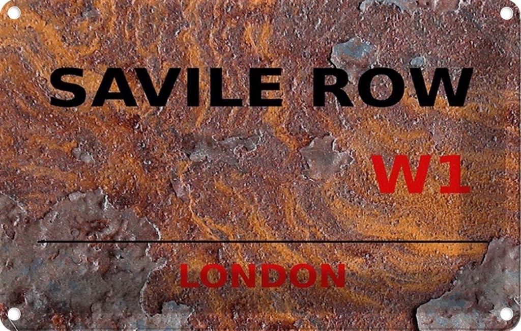 vianmo Blechschild 20x30 cm Savile Row W1 Abenteuer Reisen England Urlaub