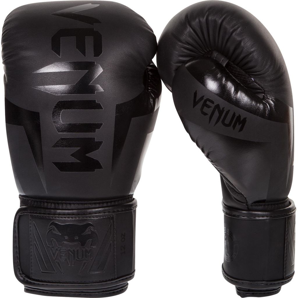 Venum Elite Boxhandschuhe - Schwarz/Schwarz - 14 Oz Produktbild 