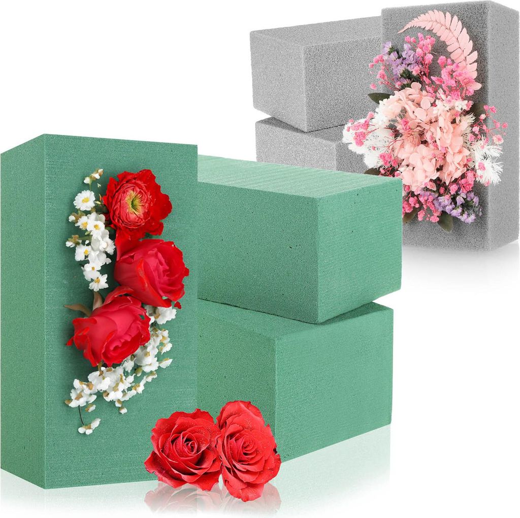 com-four® 6x Steckmasse für Blumengestecke - Steckschaum Produktbild 