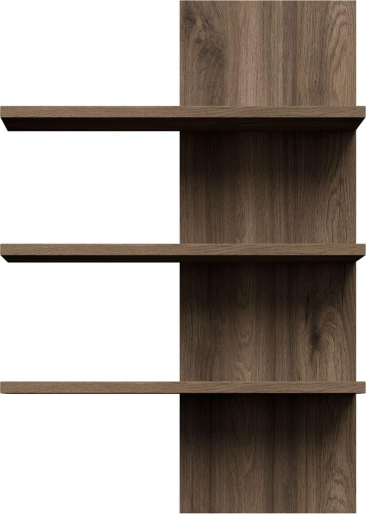 Furniture24 Hangeregal Glenkeen Glkb04 Wandregal Hängepaneel Mit 3 Regalen Eiche Valencia