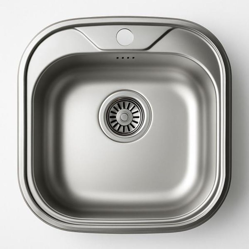 Edelstahl Einbauspüle 48 × 48 cm – Küchenspüle  Waschbecken Produktbild 