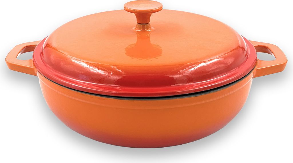 Gusseisen Schmortopf Orange Shadow 30cm Produktbild 5