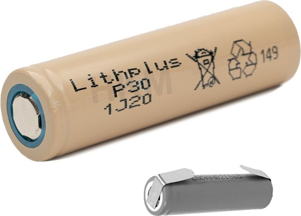 Lithplus L18650-2000mAh - 30A Ersatz Akku für Samsung 20R Lötfahne U