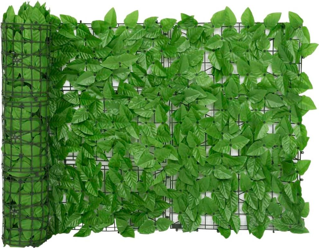 vidaXL Balkon-Sichtschutz mit Grünen Blättern 600x75 cm