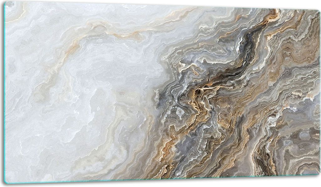 Glasschneidebrett Herdabdeckplatte Glaskeramikkochfeld Universal 52x30 cm Weiß