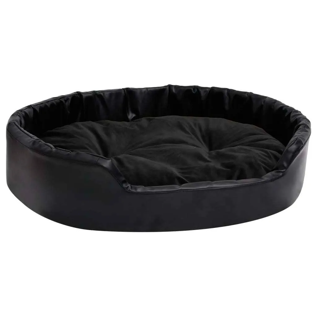Letto per Cani Economico vidaXL 90x79x20 cm Nero Pelle Finta e Peluche