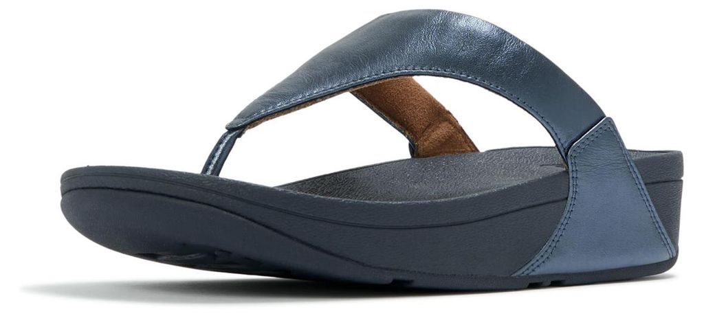 FITFLOP Lulu Lederen Teenslipper - Microwobbleboard-zool Productafbeelding 