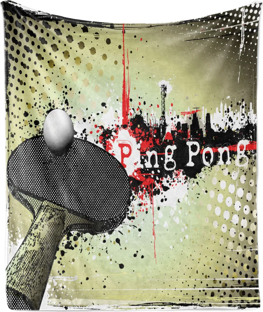 Plaid Sportivo Ping Pong 125x175 cm - Abakuhaus Flanella Soft Touch